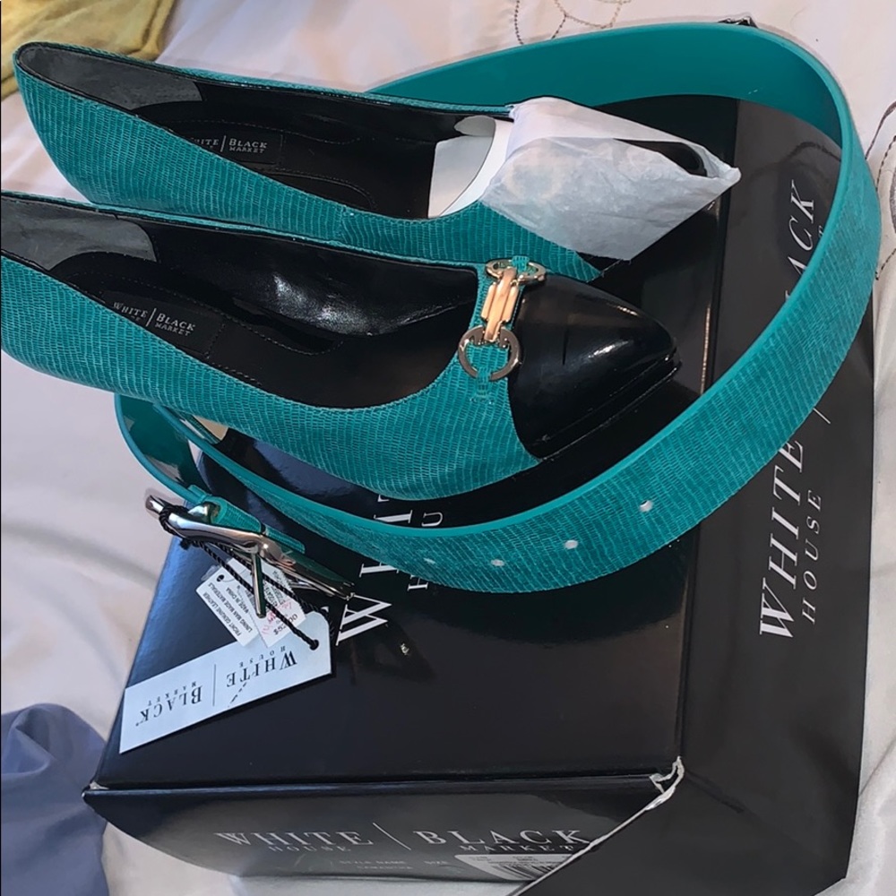 White House black market heels and belt